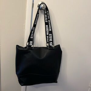 Steve Madden Black Tote with Steve Madden black bag/clutch included.